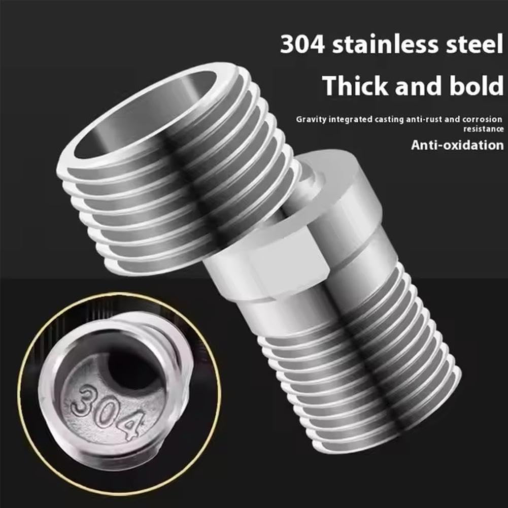 Adaptador de grifo de ducha giratorio de 360° con tornillo excéntrico de esquina montado en la pared, ángulo de ajuste curvado de acero, pie angulado