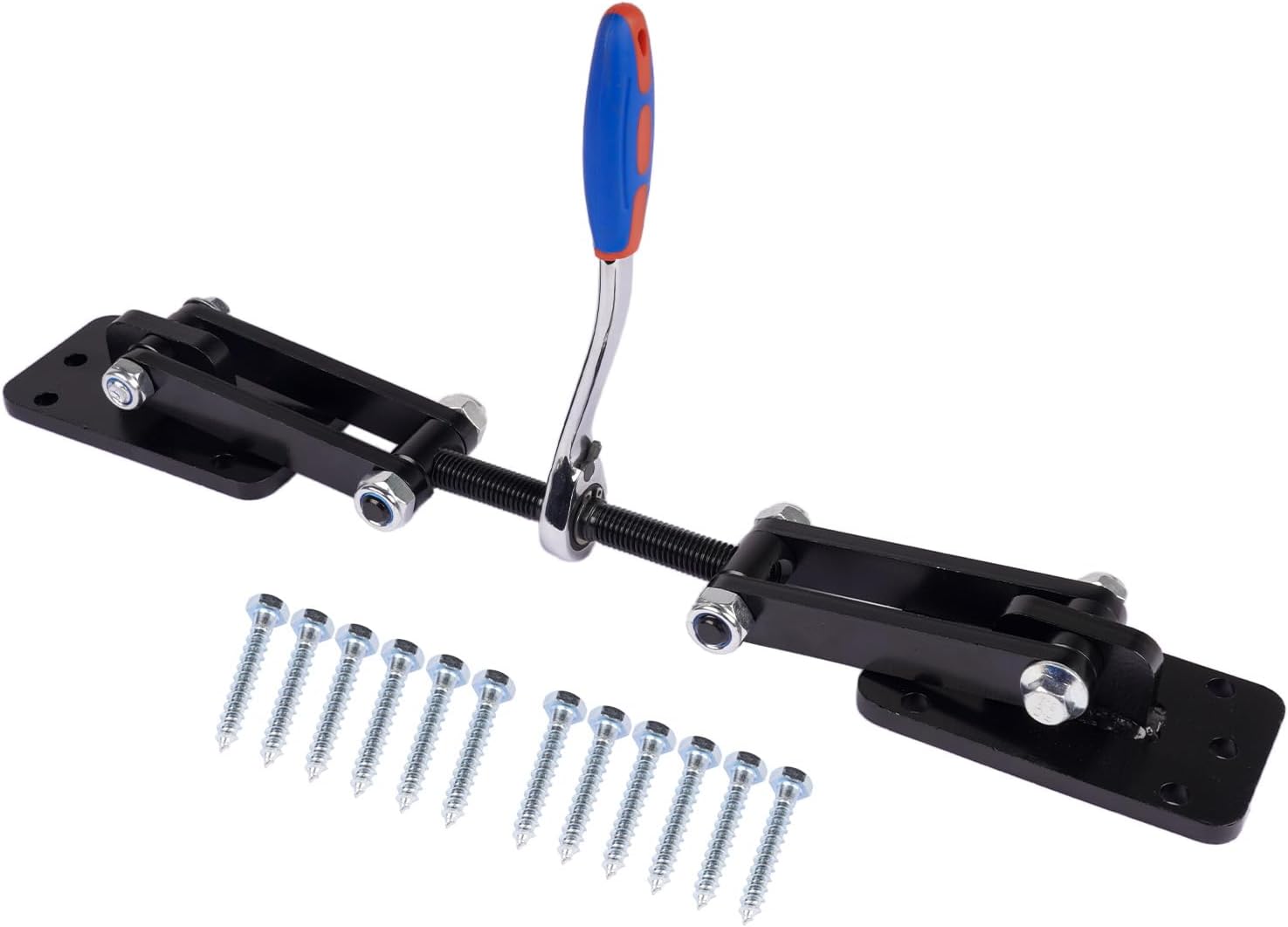 Black Adjustable Beam Puller Tool with 2 Plates, Framing Wall Panel Puller