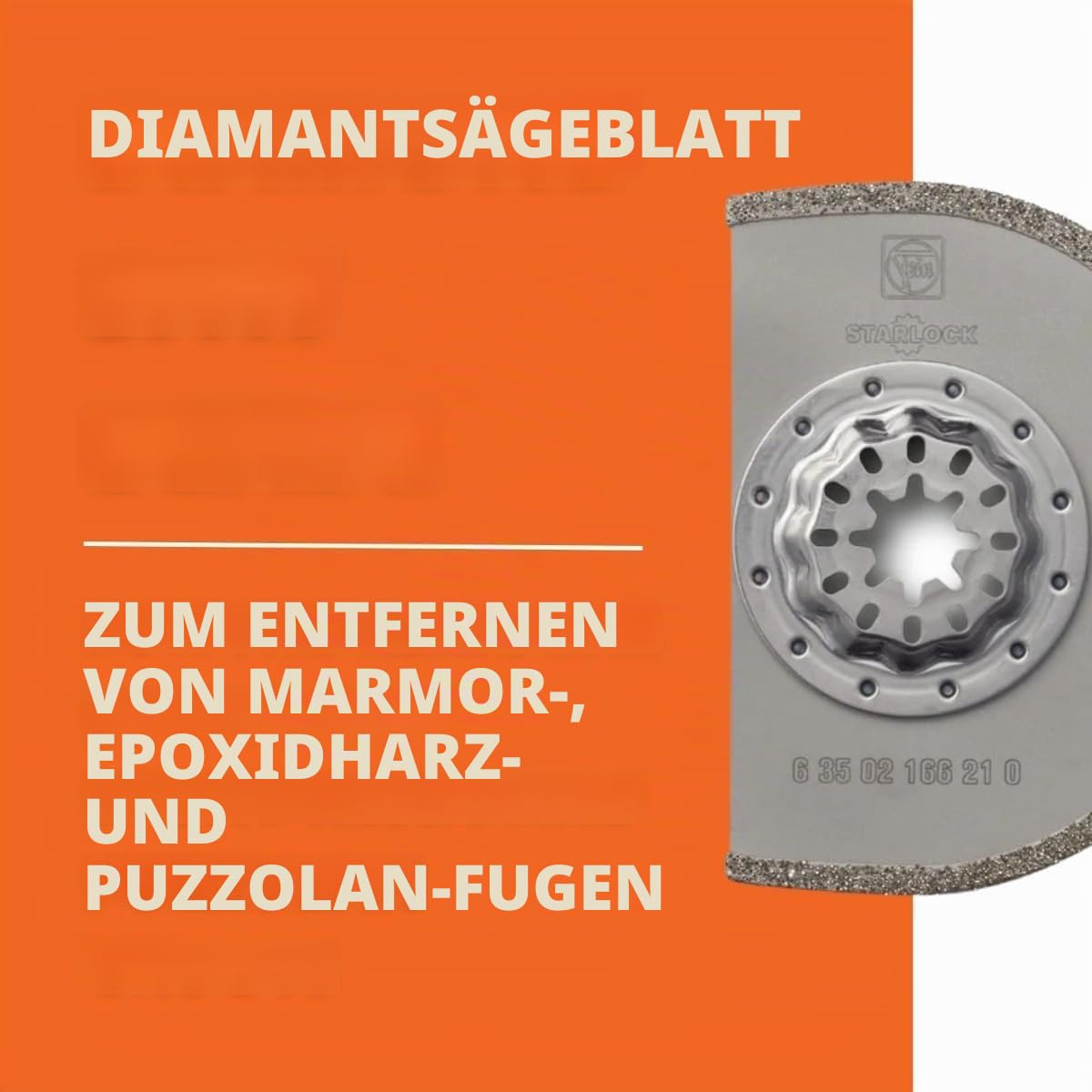 FEIN Diamant Sägeblatt Ø 90 mm, Ve. 1 St., Aufnahme Starlock, segmentiert, Schnittbreite ca. 2,2 mm., zum Austrennen von Marmor-, Epoxidharz- und Trassfugen