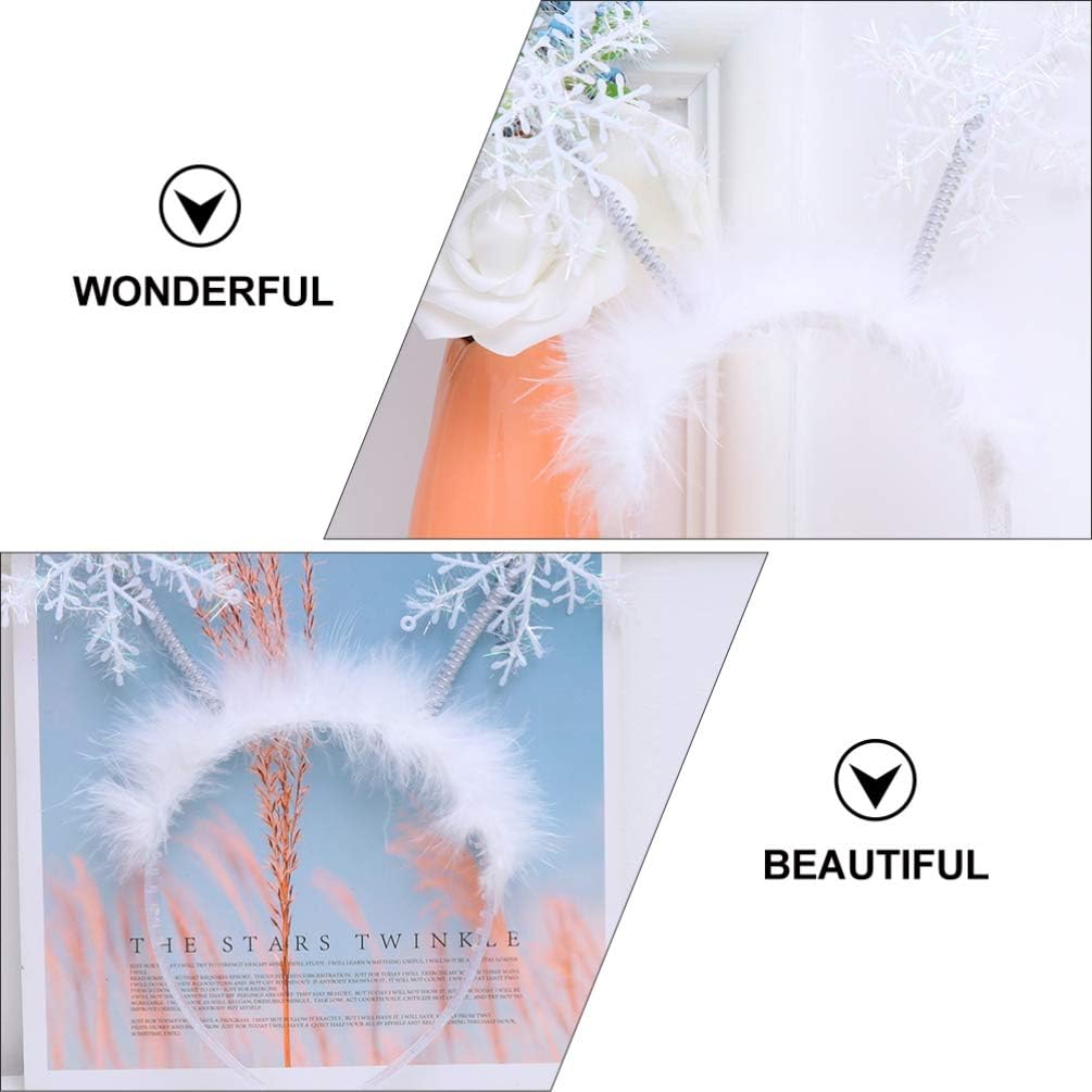 FRCOLOR Snowflake Headbands, 6pcs Snowflake Head bopper Glitter Headband Christmas Hair Bands for Xmas Party Favors Supplies - Image 5