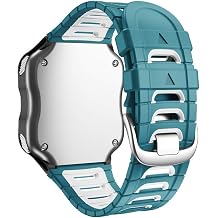 Replacement Watch Strap Bands,Compatible for Garmin Forerunner 920XT,Silicone Watch Band.Blue Green