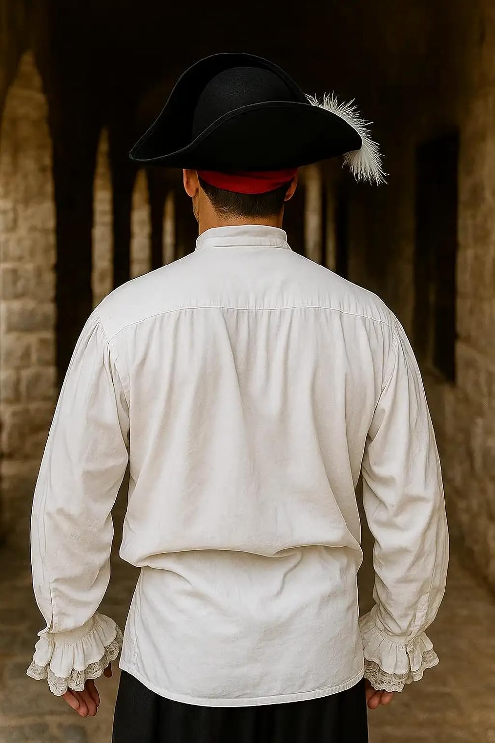 ThePirateDressing Medieval Pirate Renaissance Poet Cosplay Costume Colonial Shirt - Image 3