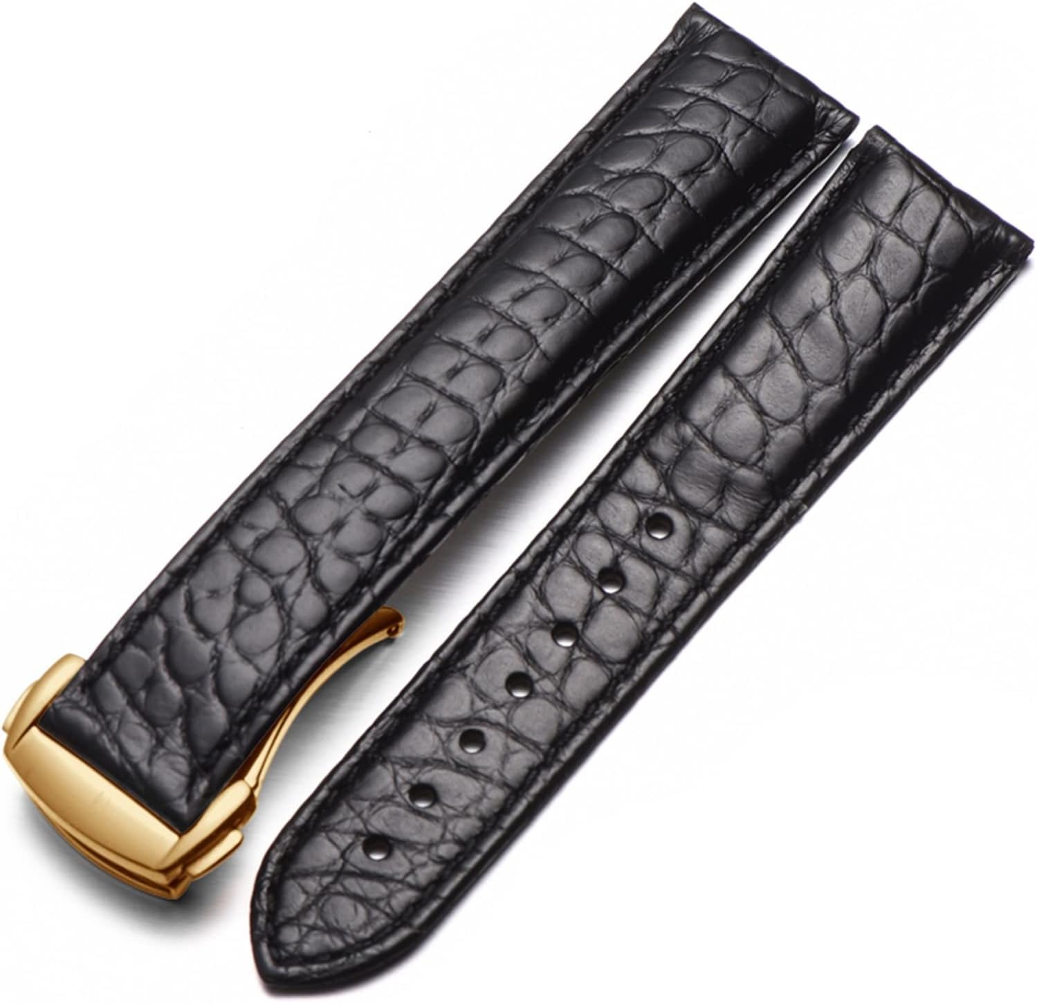 Crocodile Leather Watch Strap Men And Women Style For Omega Seahorse Deville 18mm 19mm 20mm Original Watch Band