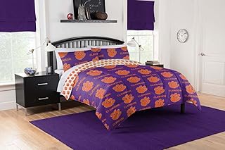 NORTHWEST 1COL-86400-I033-EDC Clemson Tigers - Juego de cama matrimonial en bolsa