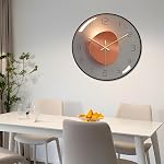 Ergocar Wall Clock, Art Deco Wall Clock, Non-Ticking Silent Modern Metal Wall Clock, Suitable for Living Room, Bedroom, Study Room, Office