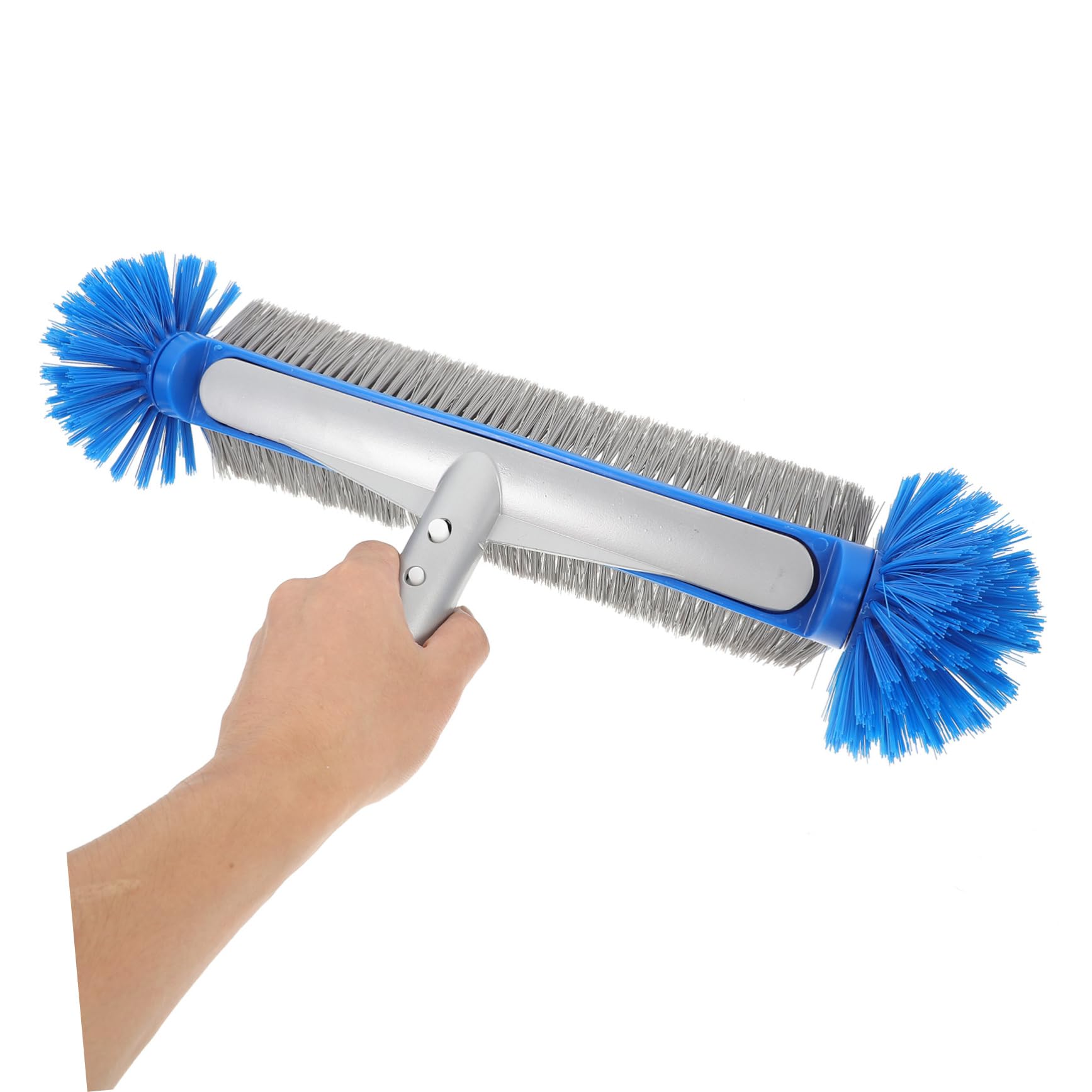 Cabezal de Cepillo de Piscina 16 Pulgadas, Aluminio y Nylon Azul