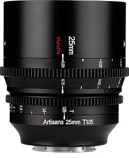 7artisans 25mm T1.05 Cinema Lens Declicked Large Aperture APS-C Camera Lens for L Mount Leica Panasonic Sigma