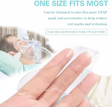 8 Pack Nasal Pads for CPAP Mask, CPAP Gel Nose Pads, Nose Protector for Mask, Nasal Gel Pads for CPAP Mask, Custom Design, Can Be Trimmed to Size Fit for Most Masks