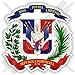 Produktbild Vinyl-Aufkleber mit Wappen der Dominikanischen Republik, Nationalemblem, República Dominicana, 90 mm