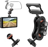 Vista 1 de Soporte para cámara de salpicadero, soporte roscado de cámara de 1/4 "1/8", base de montaje de aluminio para espejo retrovisor de conducción