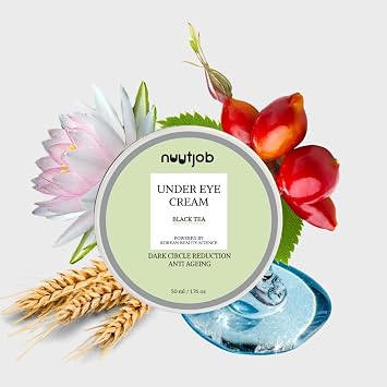 Under Eye Gel for Dark Circles Puffiness Fine Lines Wrinkles Anti Aging Eye Cream with Vitamin E Black Tea Snail Mucin Mulberry Extract Hydrating Formula 1.01 fl oz