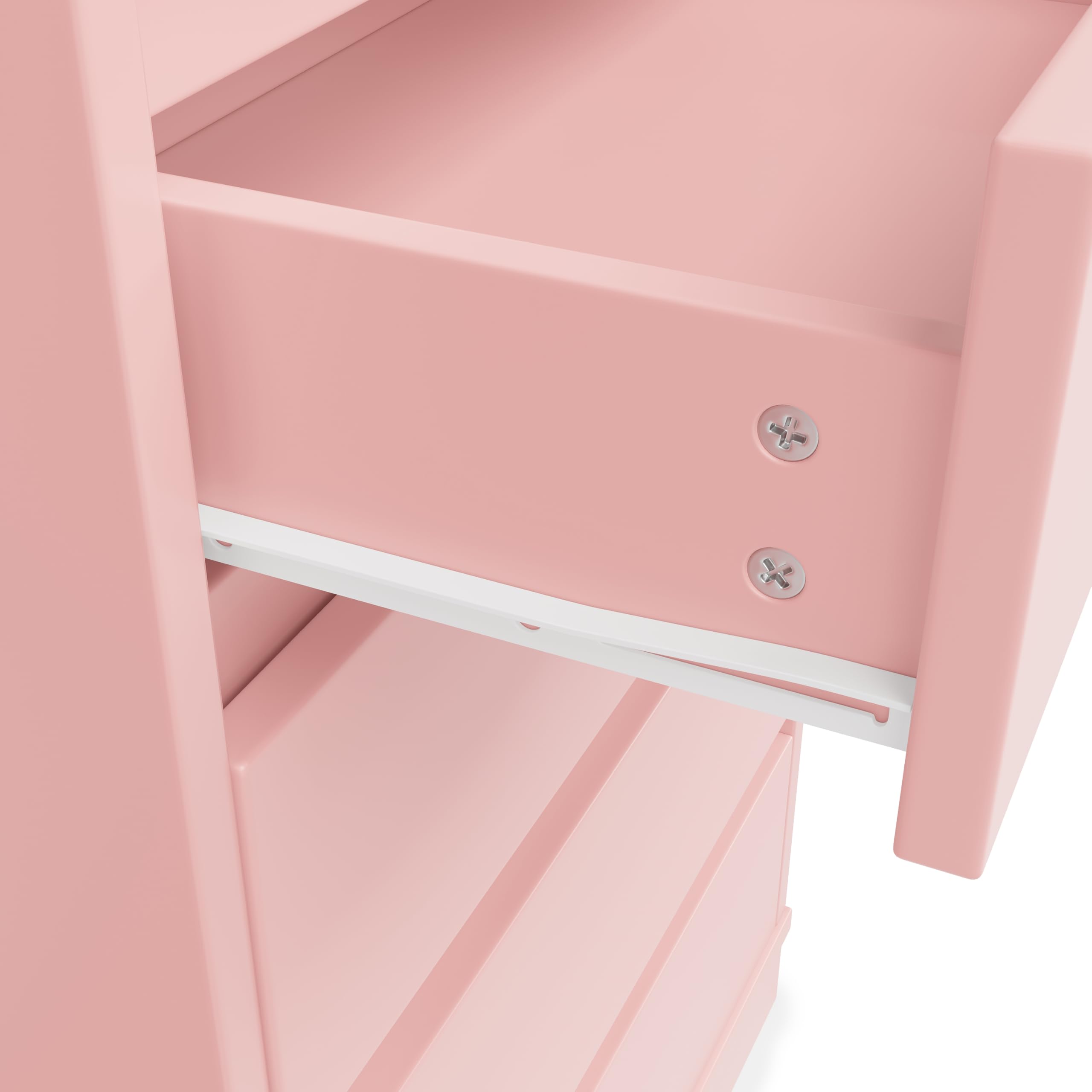Set guardaroba con cassettiera e credenza, pratico mobile per soggiorno, camera da letto e soggiorno (rosa)