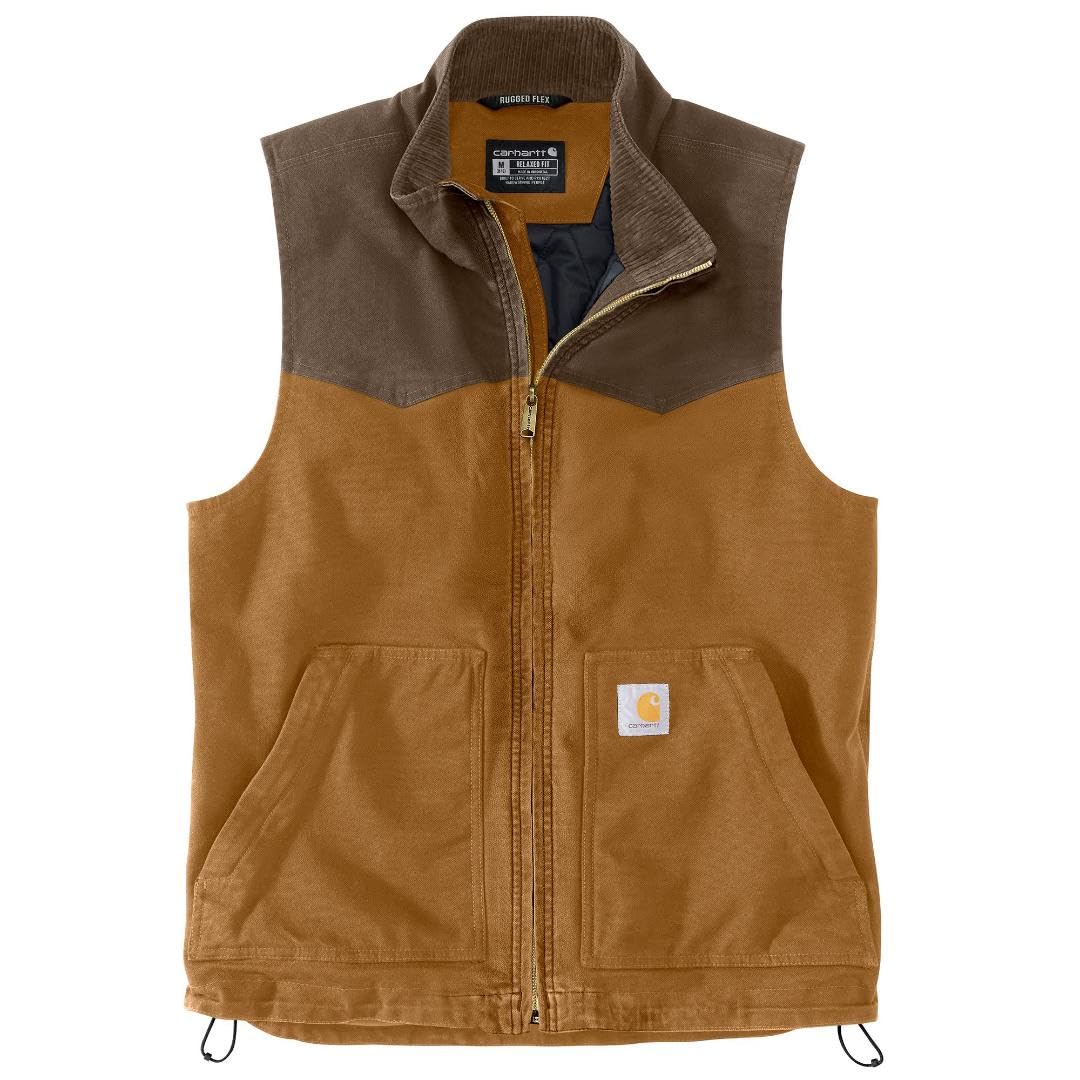Mens Vest Carhartt Sandstone Rugged Vest Carhartt Sandstone Hooded