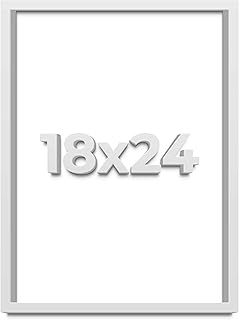 18x24 White Shadow Box 1.5 Inches Deep Solid Wood Display Frame | Includes Shatter Resistant Acrylic Plexiglass, Backing and Hanging Hardware