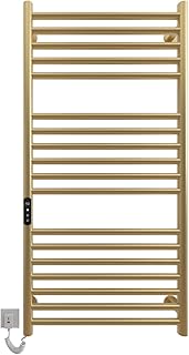 Elektrischer Handtuchheizkörper, Golden Badheizkörper,Handtuchtrockner, Intelligente Konstante Temperatur Heizkörper, Einstellbare Temperatur Handtuchheizer, IP24, energiesparend-WiFi Left