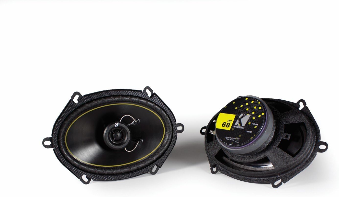 Kicker DS68 (6x8) Coaxial Speakers 140 Watts Peak