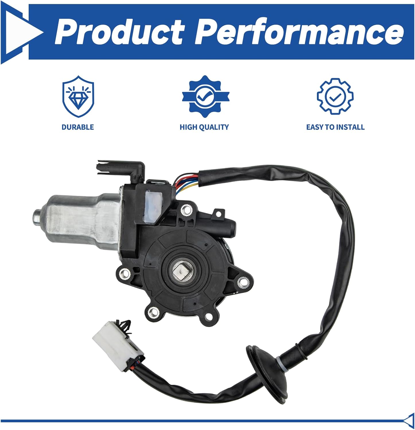 Obaee Power Window Lift Motor Front Right Passenger Side Compatible with 2003-2009 Nissan 350Z, 2003-2007 Infiniti G35 2 Door Coupe, Replace 80730-CD00A, 80730CD00A, 742-512