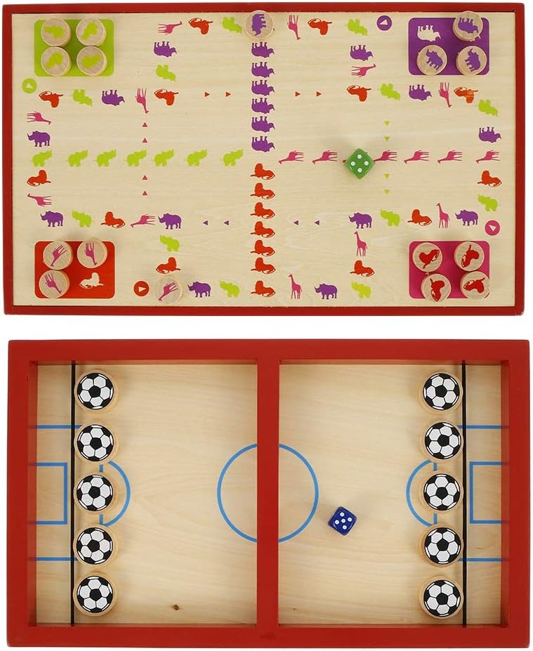 2 in 1 Chess Set and Ludo Board Game with Foosball, Kuwait Ubuy