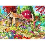 LaiZanYou DIY 5D Diamant Malerei Set Vollbohrer Diamantkunst Pasted Gemälde Strass Stickerei Kreuzstich Gartenhaus Bilder Erwachsene Full Diamond Painting Handwerk Kit Hauptwanddekoration 120x160cm