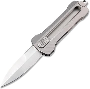 RU327 Compact Retractable Utility EDC Knife, 2 Inch D2 Blade, 3.27 Inch TC4 Titanium Handle, 1.52 Oz