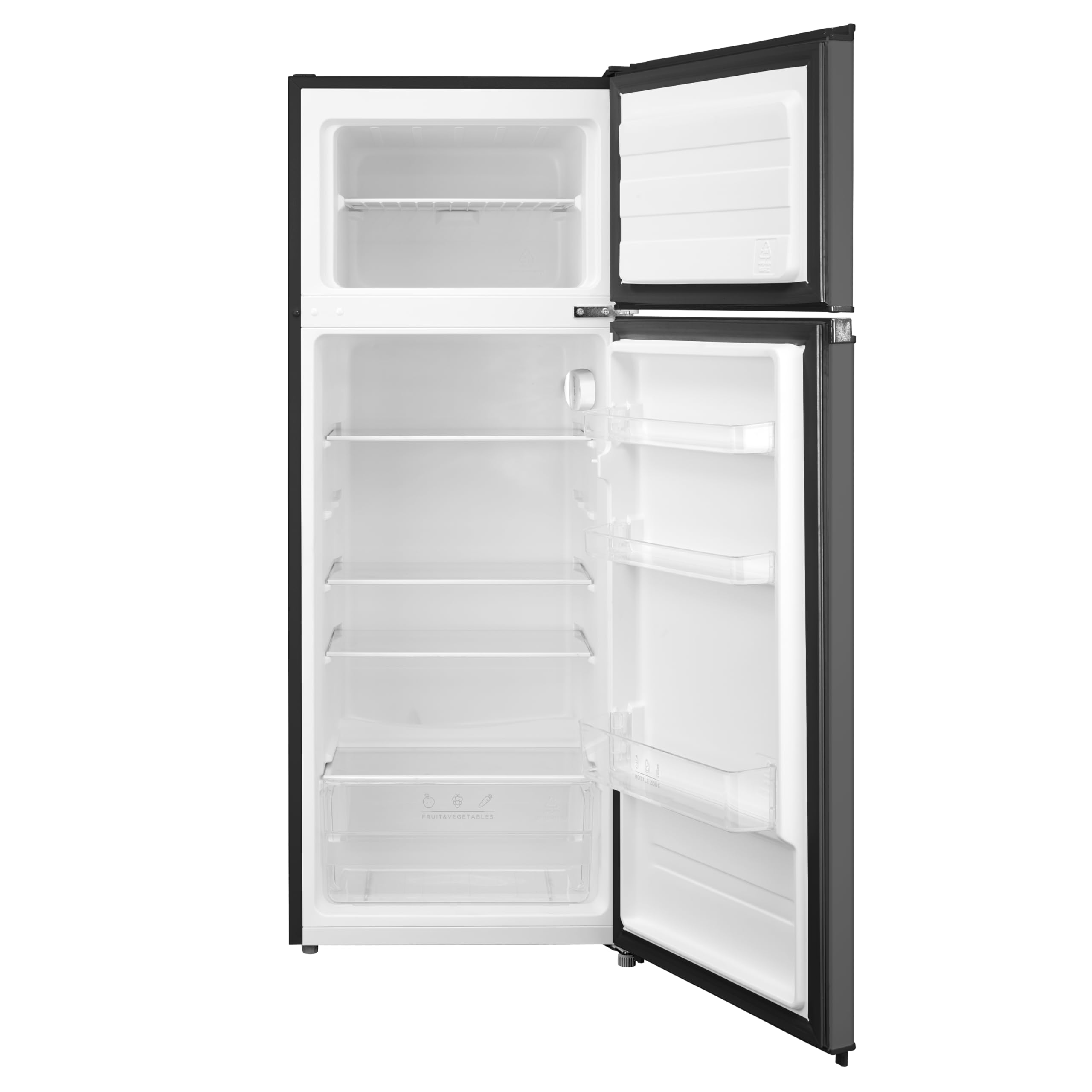 Cecotec Réfrigérateur Combiné Bolero CoolMarket 2D 204 Black E, 204L, 143 cm, Classe E, Silencieux, LED, Inverter