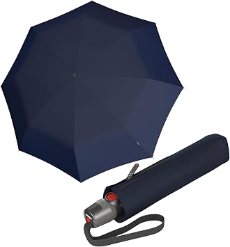 Knirps T.200 UV Protection Umbrella for Sun, Automatic Windproof, Navy | 38in Canopy, UPF 50+ Transparent UV Blocks 95% UVA 98% UVB, Automatic Open Close, Windproof to 93mph