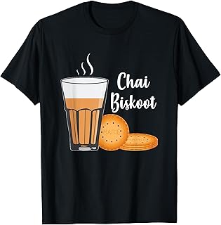 Chai Biskoot Chai Tea Biscuit Funny Hindi Quote Chai Lover T-Shirt