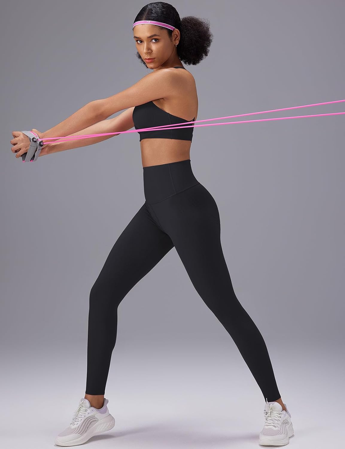 baleaf Sweatleaf Womens High Waisted Leggings, 25" Tummy Control Butt Lifting Yoga Workout Running Pants - Image 3