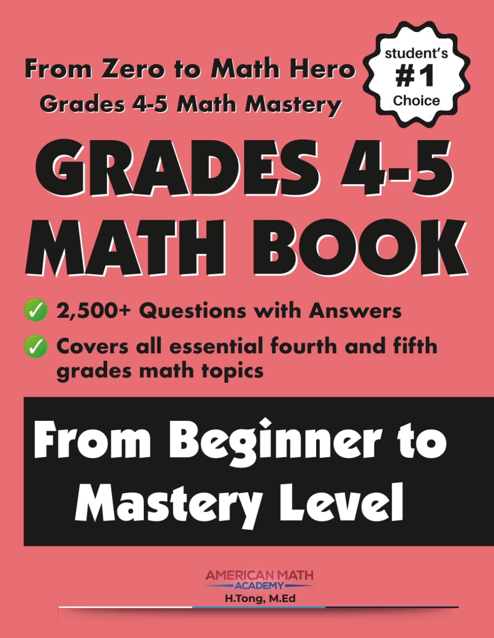 ELEMENTARY MATH ESSENTIAL PRACTICE WORKBOOK: GRADES 4-5