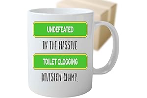 Funny Inspired Related Toilet Clogging Grey 11 Oz White Ceramic Coffee Mug