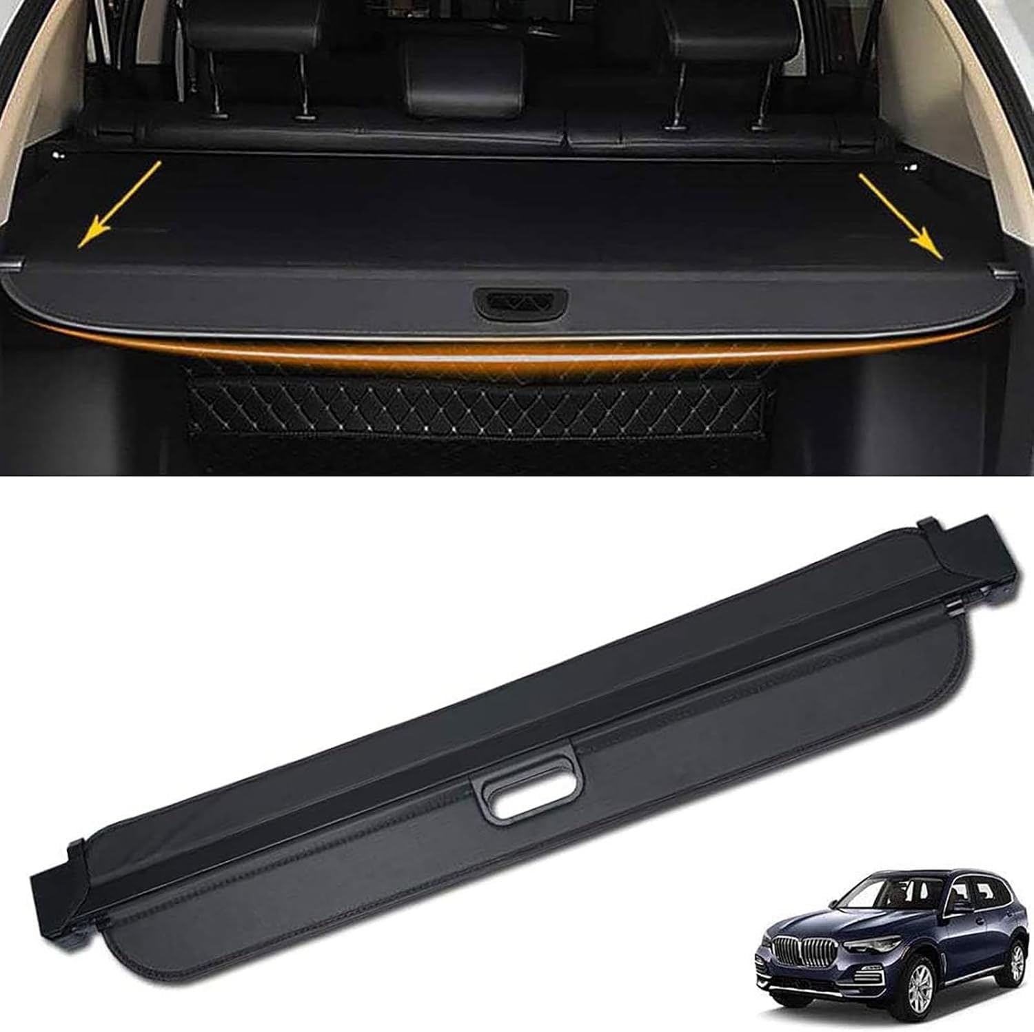 Cubierta cubreobjetos retráctil para maletero trasero de coche BMW X5