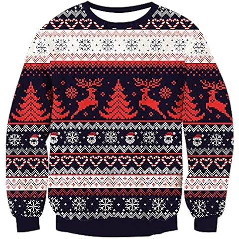 TUONROAD Ugly Christmas Sweater Novedad Impreso Cover