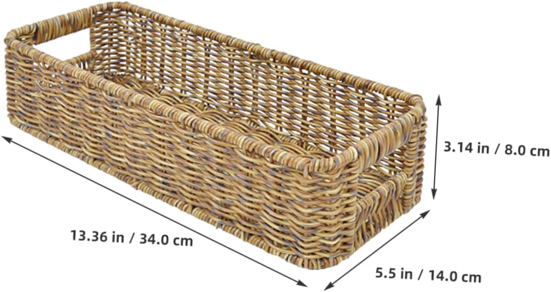 Cabilock 2pcs Woven Chopstick Holder Basket Utensil Drying Rack for Organized Storage Non Slip Base for Kitchen Dining Use Deep