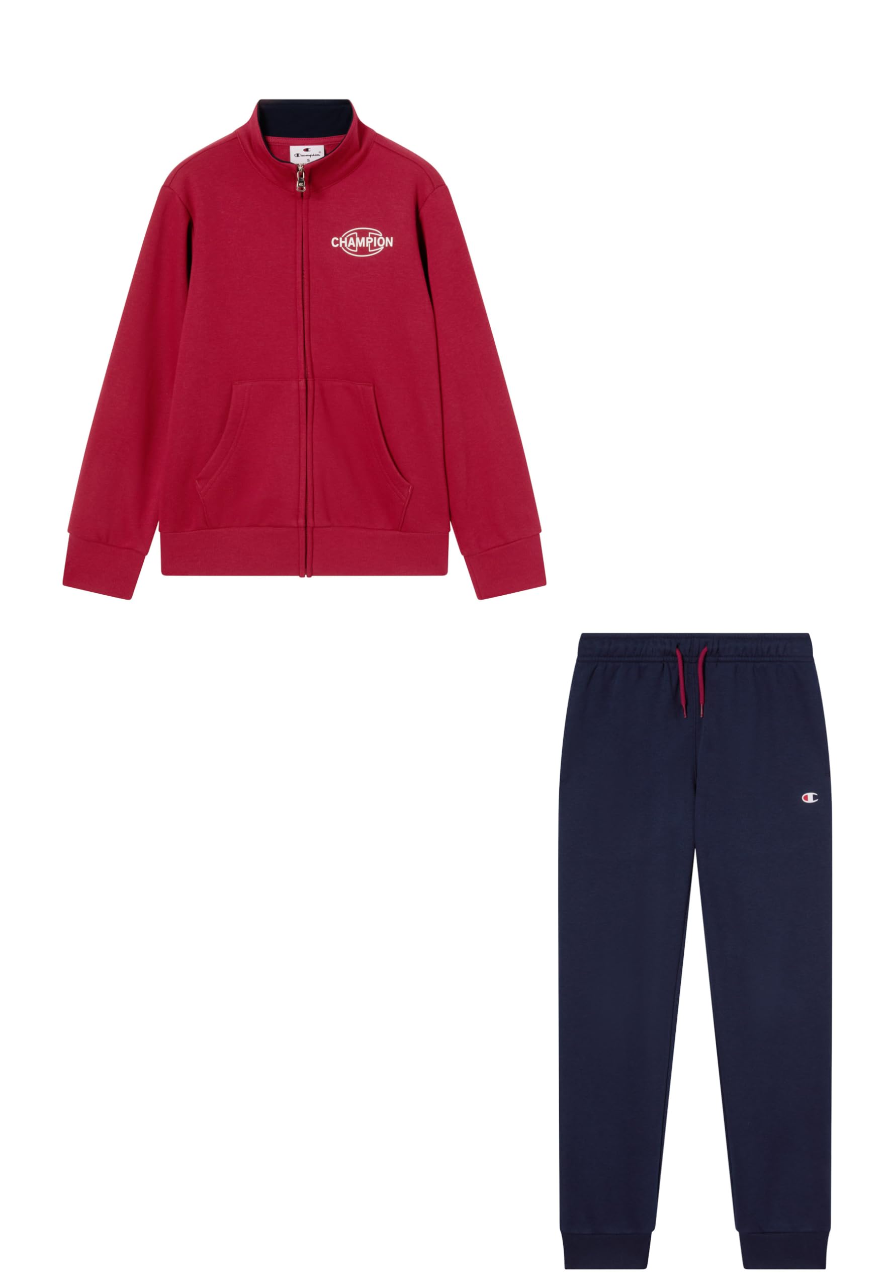 Champion Legacy Jungen Anzug mit Kapuze und durchgehendem Reißverschluss