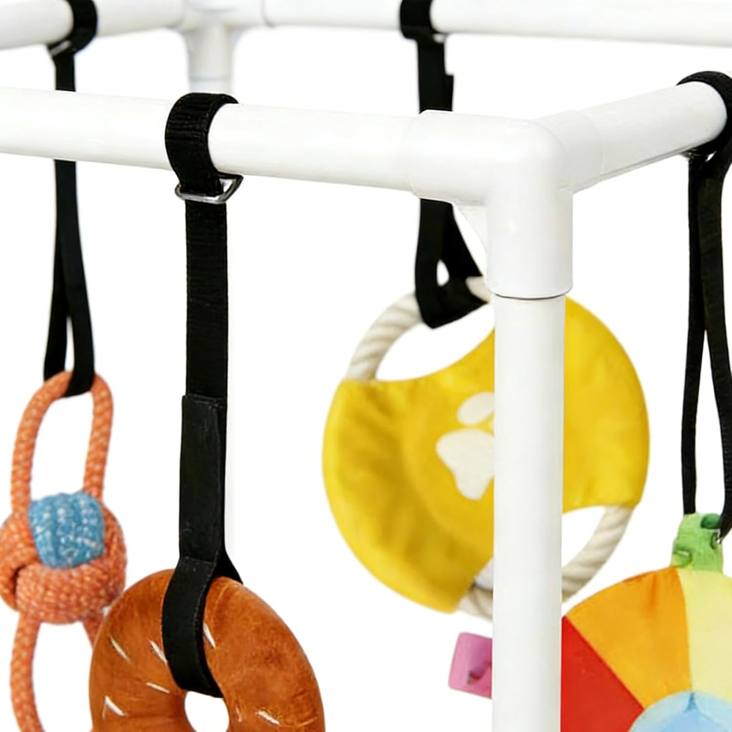 Dog Play Gym,5種類のおもちゃ付き インタラクティブ知育玩具 - 犬の遊び場セット | トレーニングや落ち着かせるための