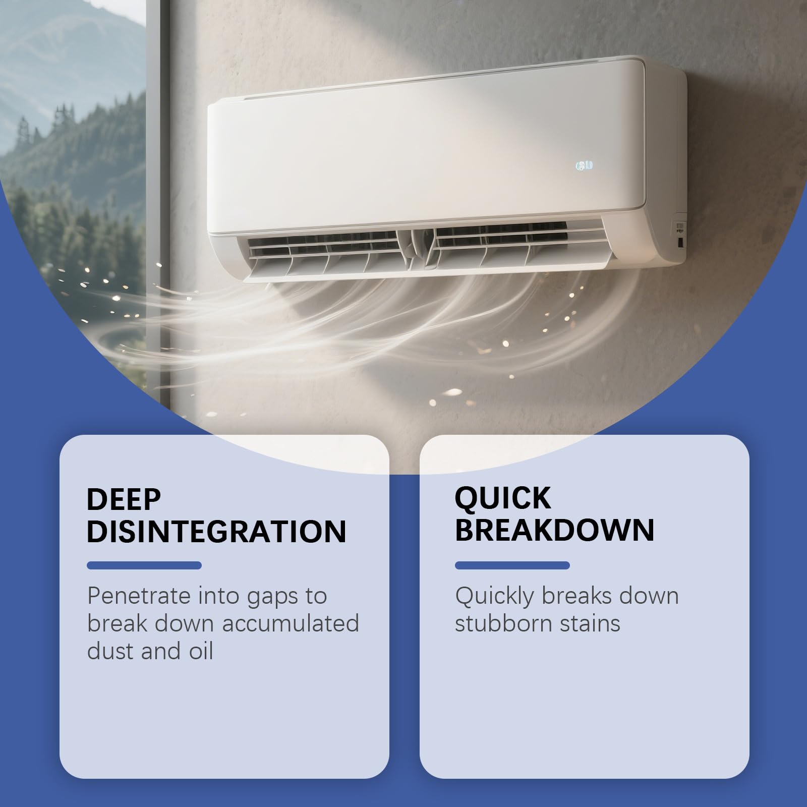 Rinses-Free Air Conditioner Cleaner Spray, Entfernen Sie Schmutz, Fette, Stäube, Erfrischende Spulen, Filter, Lüftungsventilatoren, Multi-Use Für Haus, Auto, AC & Haushaltsgeräte. (6PCS)