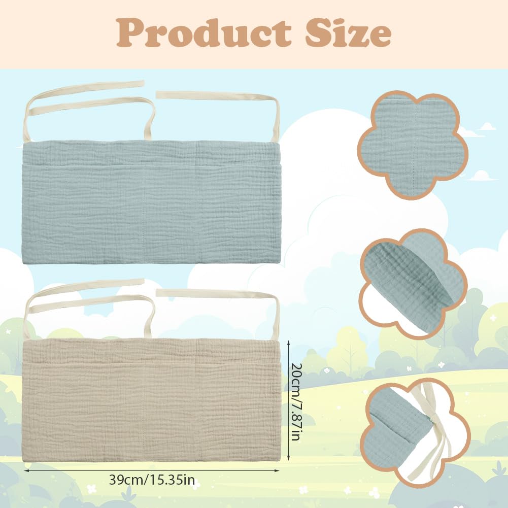Flintronic Baby Crib Organiser, Baby Bed Storage Hanging Bag, Crib Organizer, Diaper Nursery Organizer - Image 2
