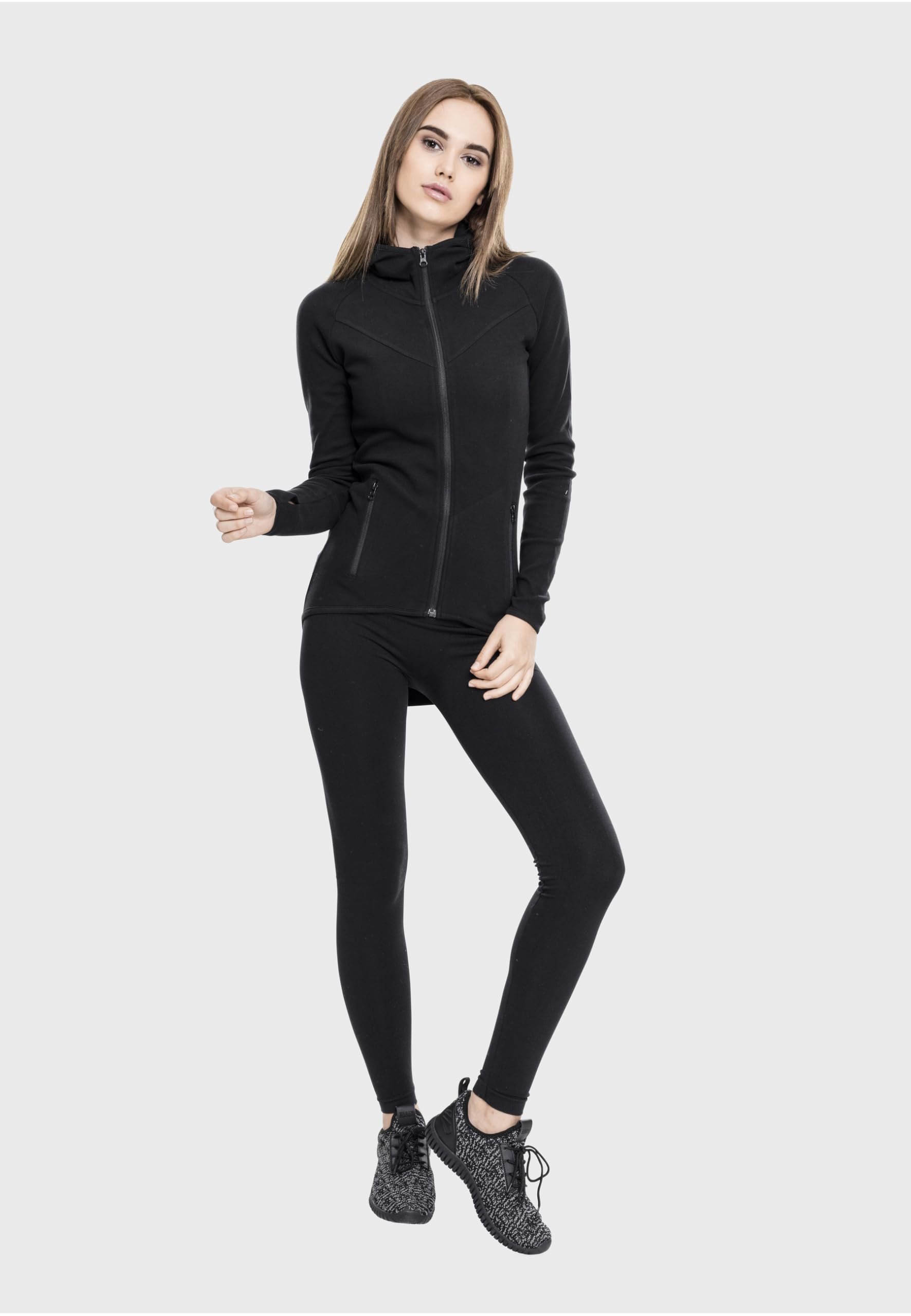 Urban Classics Damen Ladies Athletic Interlock Zip Hoody