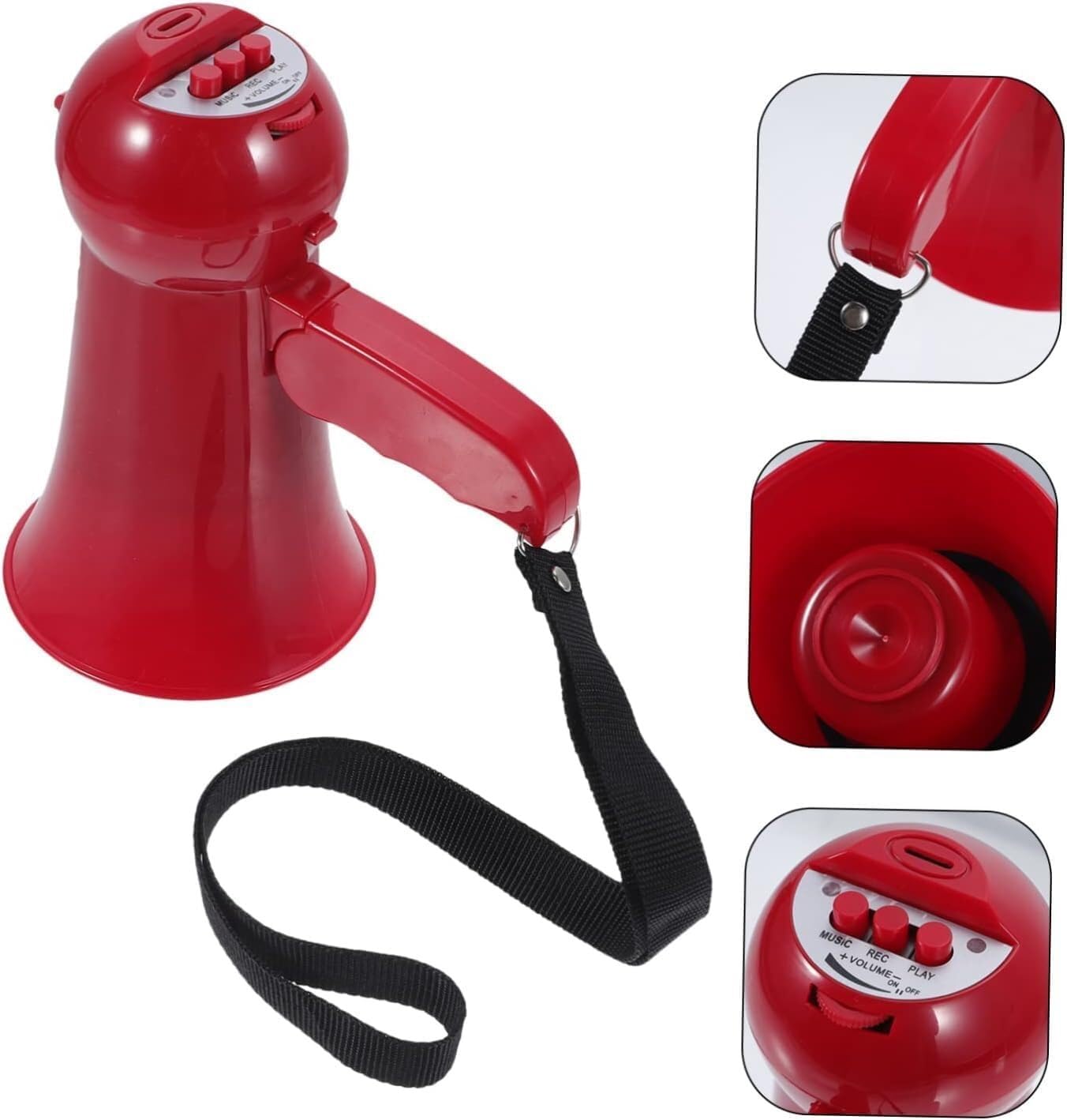Megáfono Deportes Y Aire Libre Megáfonos Ajustables Control De Volumen Altavoz Megáfono Pequeño Plástico Portátil Mano
