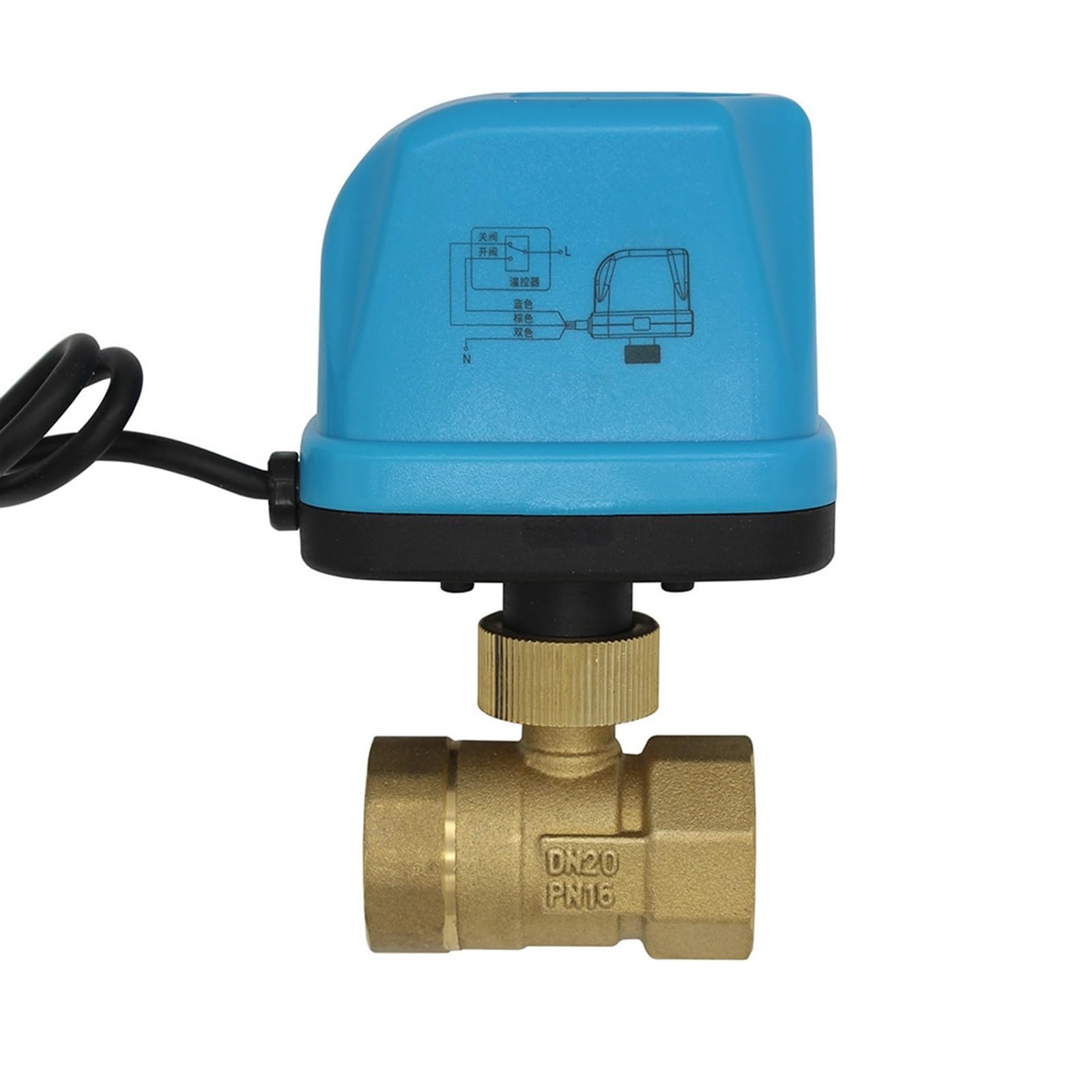 JJHQOKYNA Motorized ball valve Three wire one way control normally closed electrical 220v DN15-DN50(DN40)