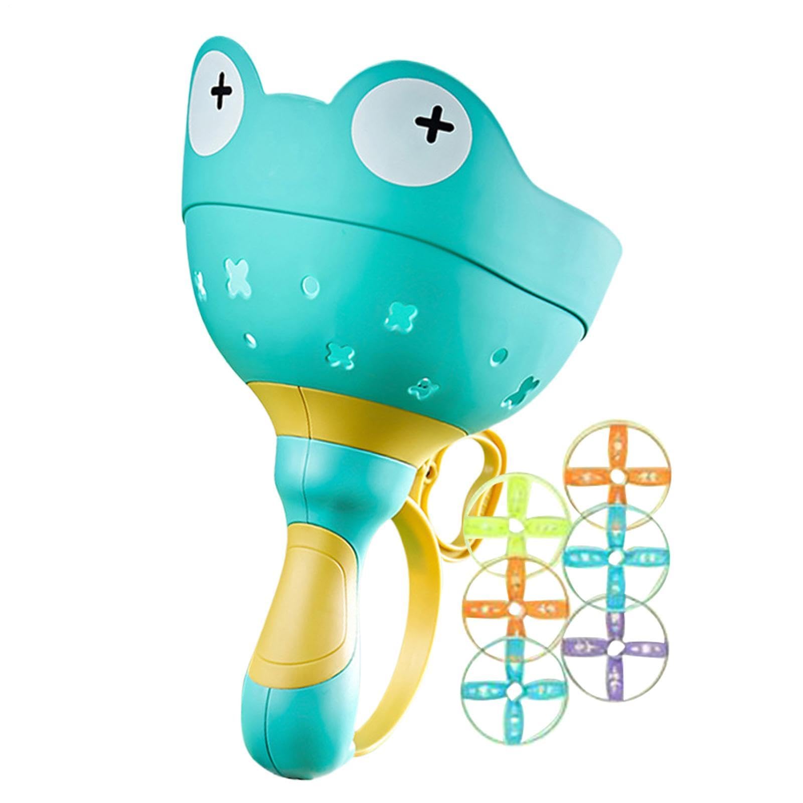 Jouet de lance-adischi volant - Jouet à disque de 5,51 x 9,06 pouces | de lancement, jeu avec soucoupe volante, sport interactif, capture de jeux en plein air, pour pelouse jeux cor