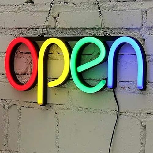 Paneles de luz led inteligentes LED Neon Open Sign Light para negocios Pull Wire Conector Brillante Ligero y Energía Eficiente para Restaurantes