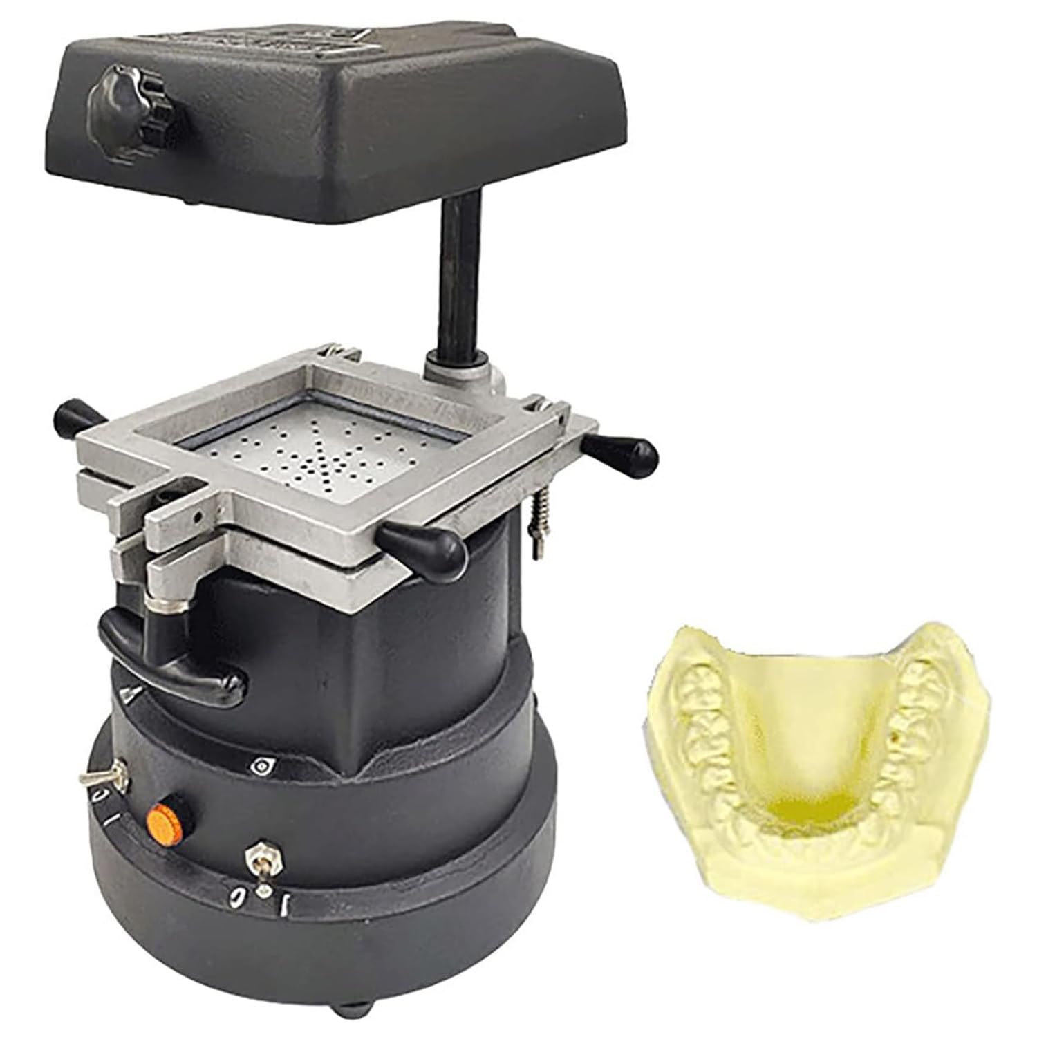 Dentystyczna maszyna do formowania próżniowego 1200 W, sprzęt do termoformowania do produkcji ortodontycznych arkuszy ustalających i termoformujących, kompaktowa konstrukcja do laboratoriów