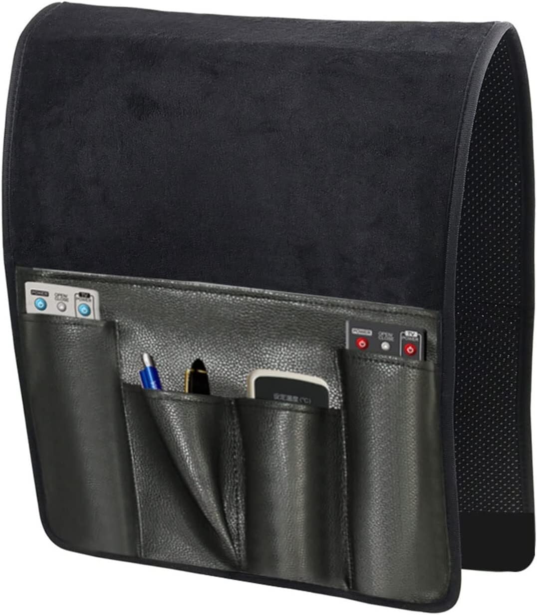 KanDuo Tasche Organizer sul bracciolo del Divano, Borsa portaoggetti sospesa, Tasca Antiscivolo for Poltrona Divano, Supporto for Custodia in Tessuto, Borsa salvaspazio (Color : Black)