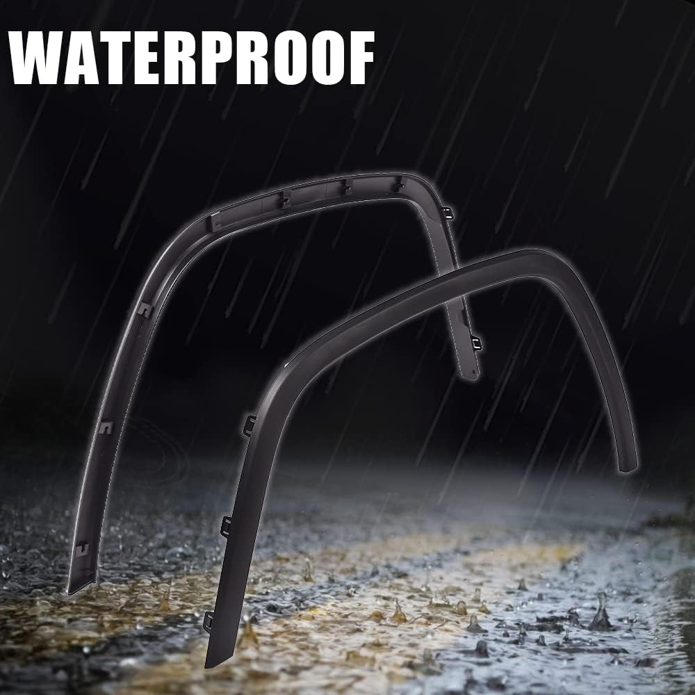 ANDPLAY Fender Flares Compatible With Jeep Grand Cherokee 2011-2016, Front Wheel Opening Molding Trim Black (Front Driver & Passenger Side)