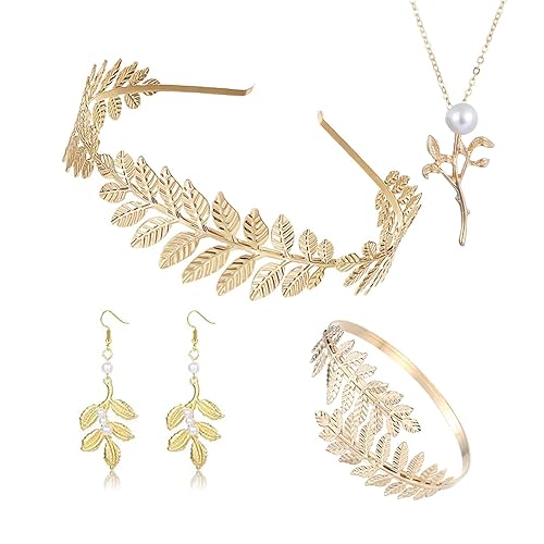 AYNKH Greek Goddess Costume Accessories Set for Women - Includes