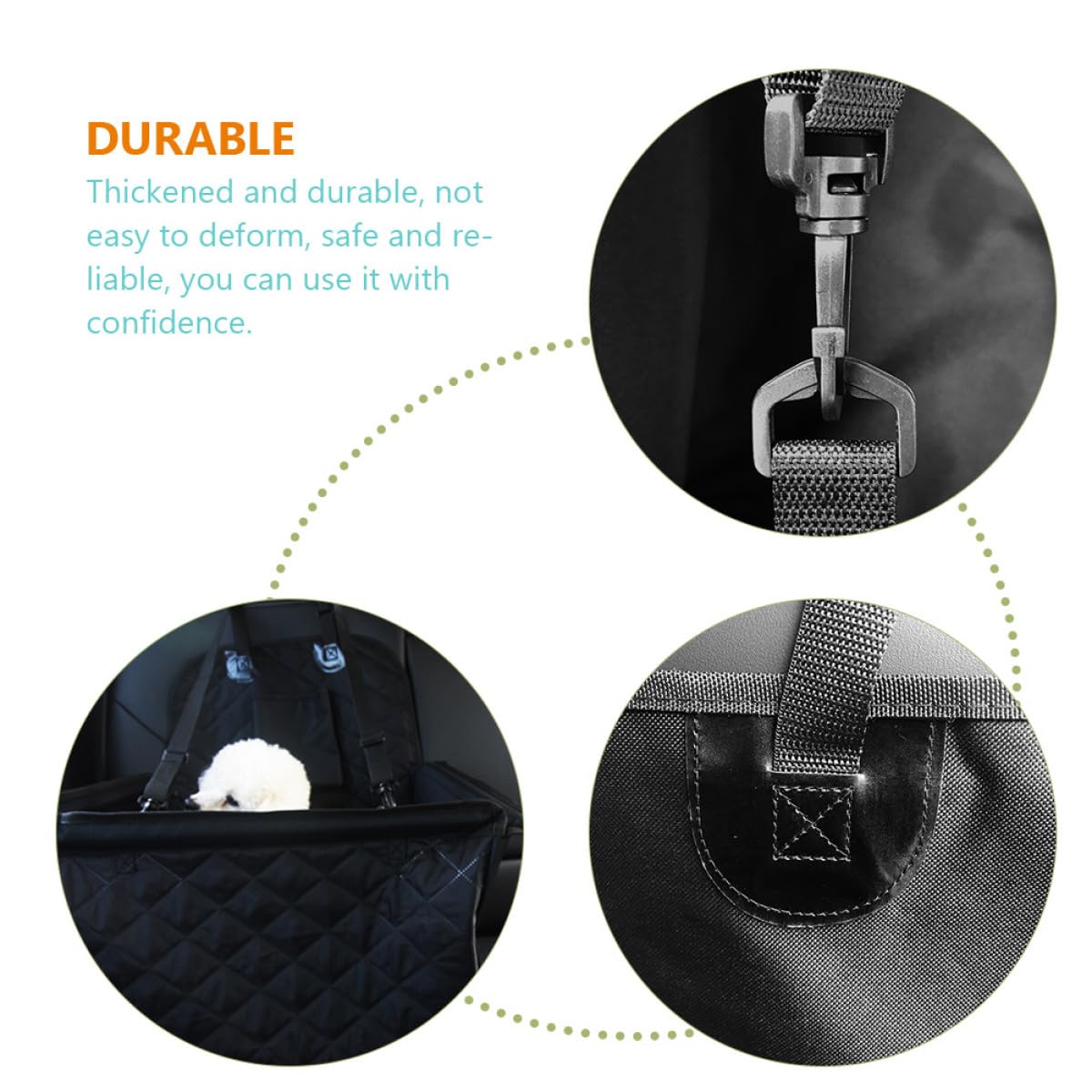 PRETYZOOM Cojín Antideslizante para Perros Grande, Asiento para Coche, con Bolsillo de Almacenamiento, Adecuado para Viajes y Transporte Seguro de Mascotas