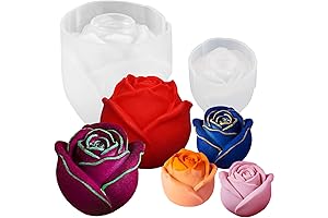 2Pack Rose Flower Candles Molds