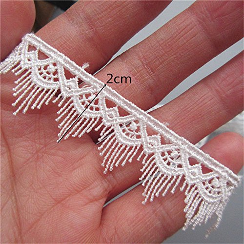 image for Qiuda 5 Meters Scalloped Tassel Fringe Band Lace Trim Ribbon 2 cm Widt
