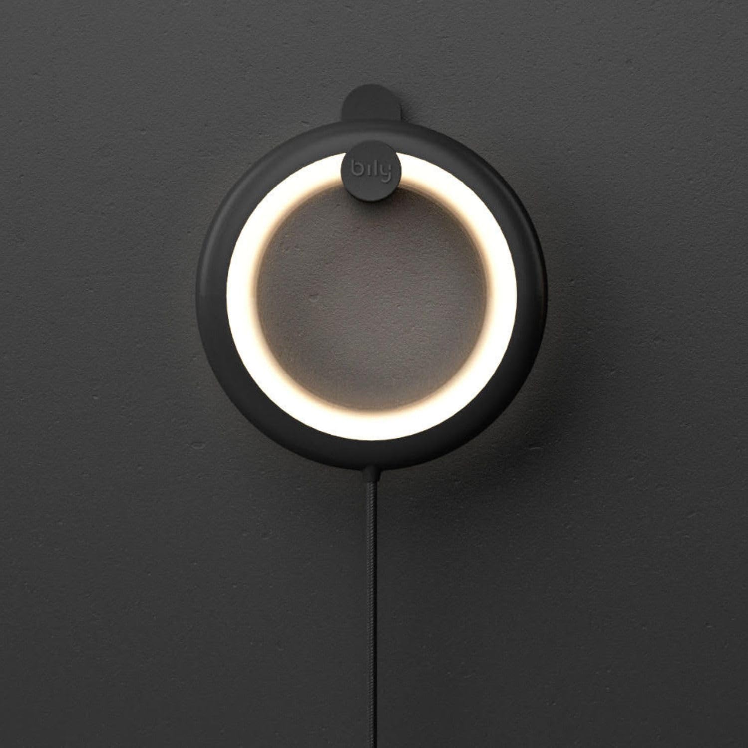 Lampada da Lettura Bily Nera, Nomade e Compatta, LED con 3 Livelli di Luminosità, Funziona senza Batterie né Pile, Ideale per Lettura, Lavoro a Maglia, Viaggio
